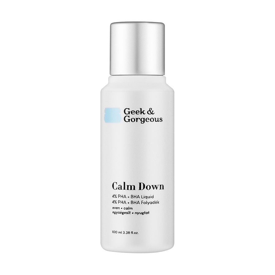 Ексфоліант для обличчя Geek &amp; Gorgeous Calm Down 4% PHA + BHA Liquid для чутливої шкіри, з кислотами, 100 мл