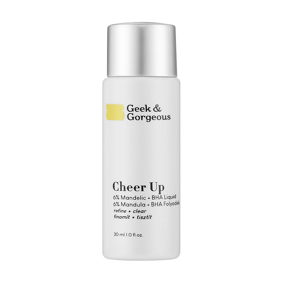 Ексфоліант для обличчя Geek &amp; Gorgeous Cheer Up 6% Mandelic + BHA Liquid для комбінованої та проблемної шкіри, 30 мл