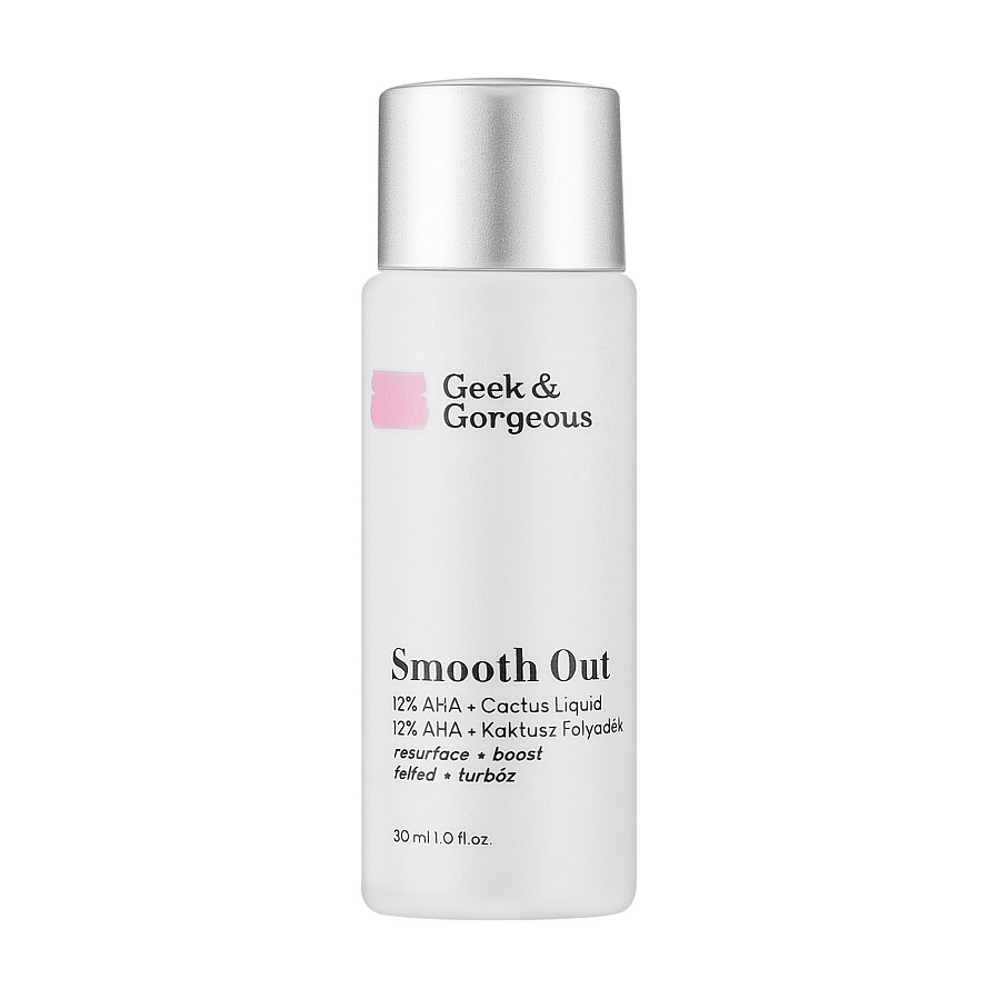 Ексфоліант для обличчя Geek &amp; Gorgeous Smooth Out 12% AHA + Cactus Liquid з AHA кислотами та екстрактом кактуса, 30 мл